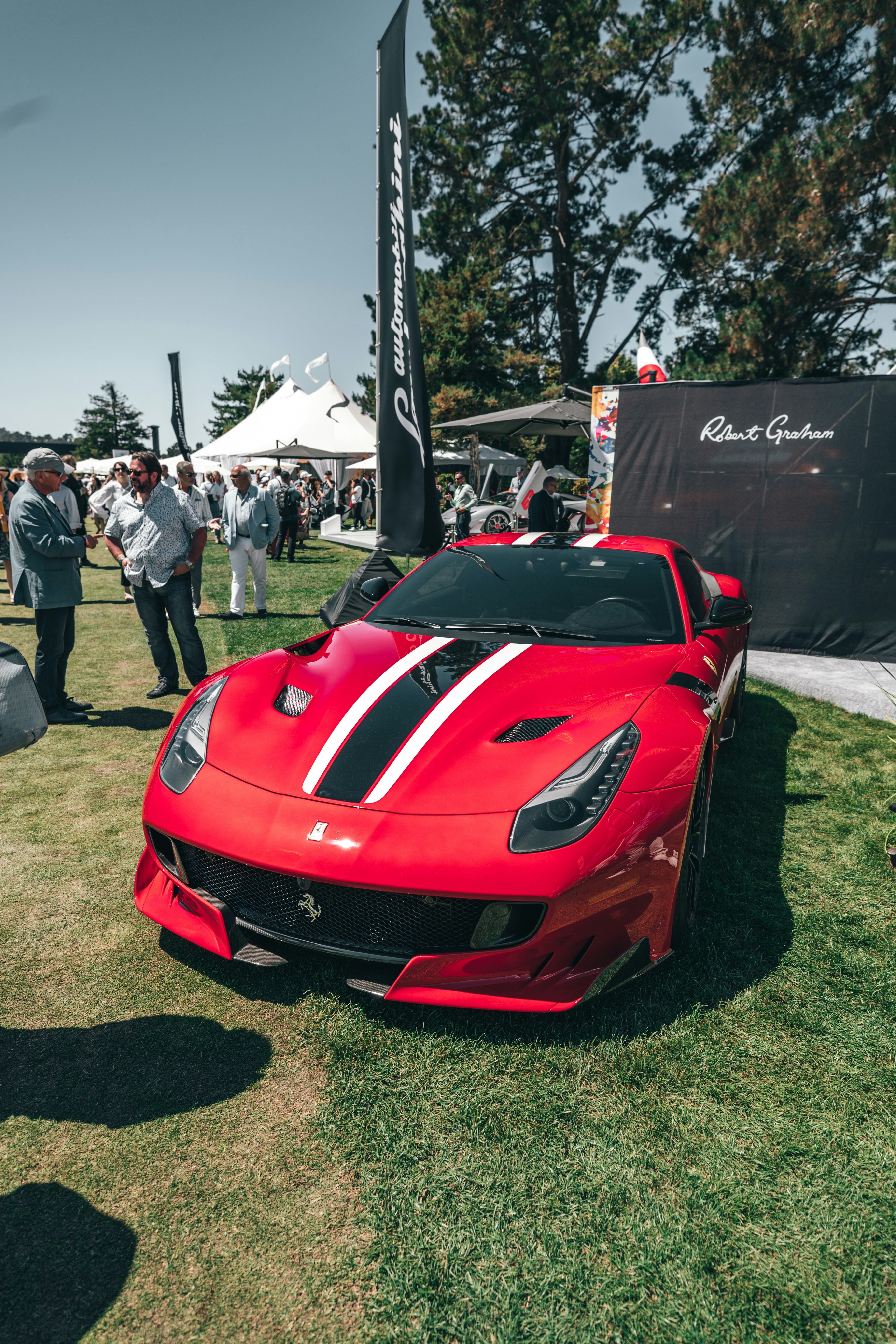 red sports coupe